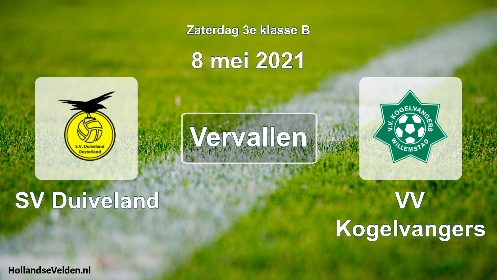 Scheduled Match: SV Duiveland - VV Kogelvangers (8 May 2021)