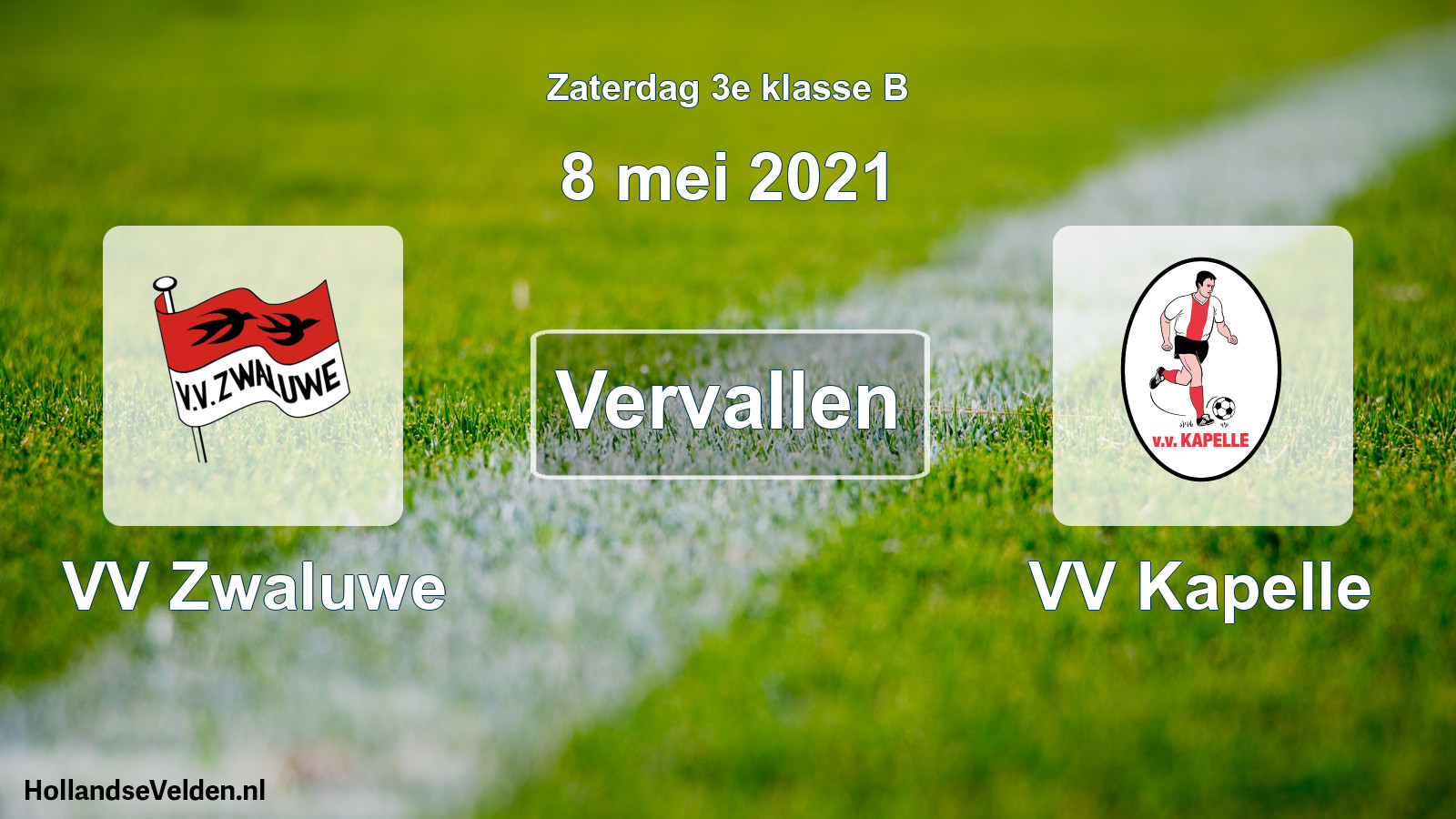 Scheduled Match: VV Zwaluwe - VV Kapelle (8 May 2021)