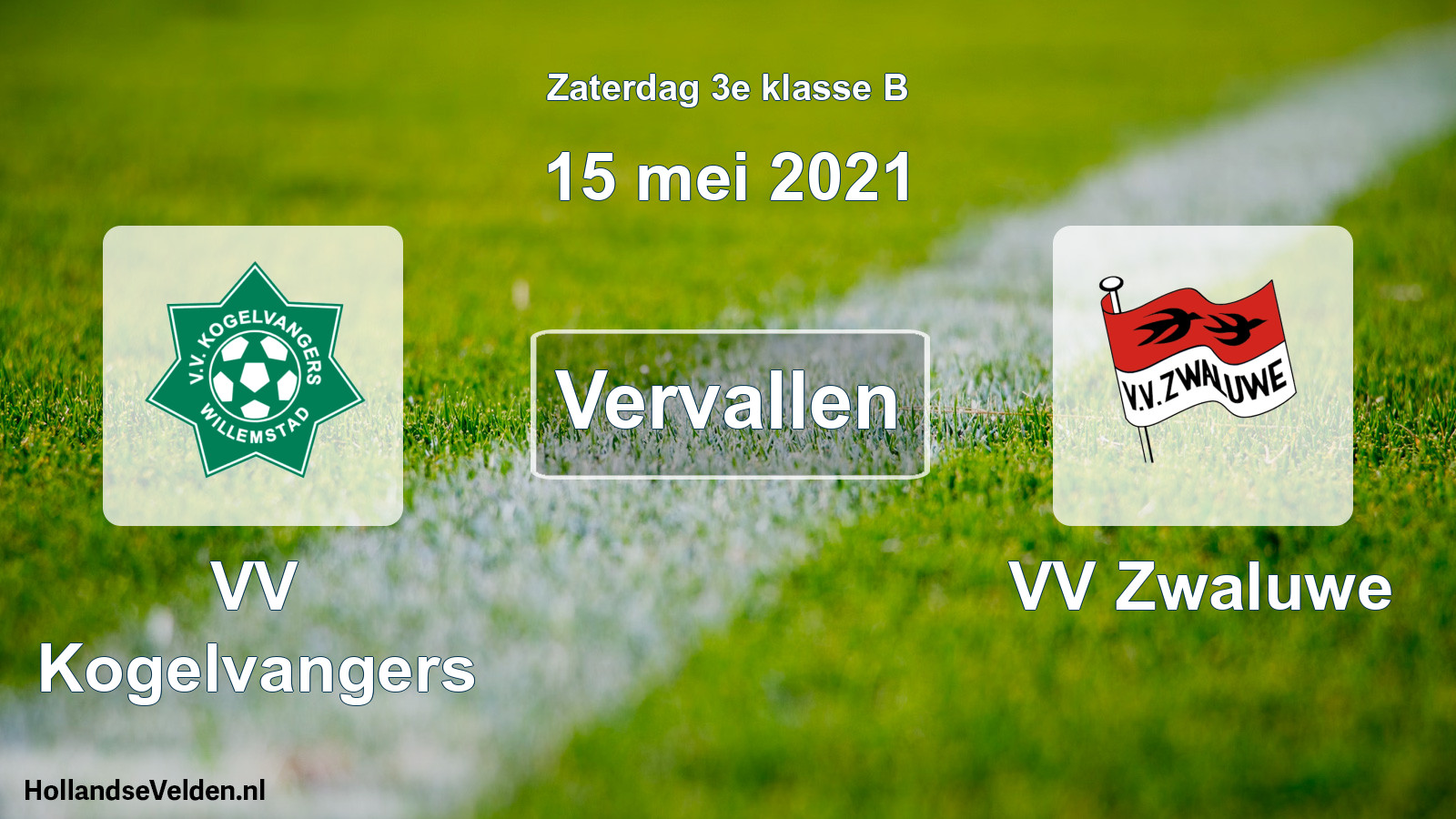 Scheduled Match: VV Kogelvangers - VV Zwaluwe (15 May 2021)