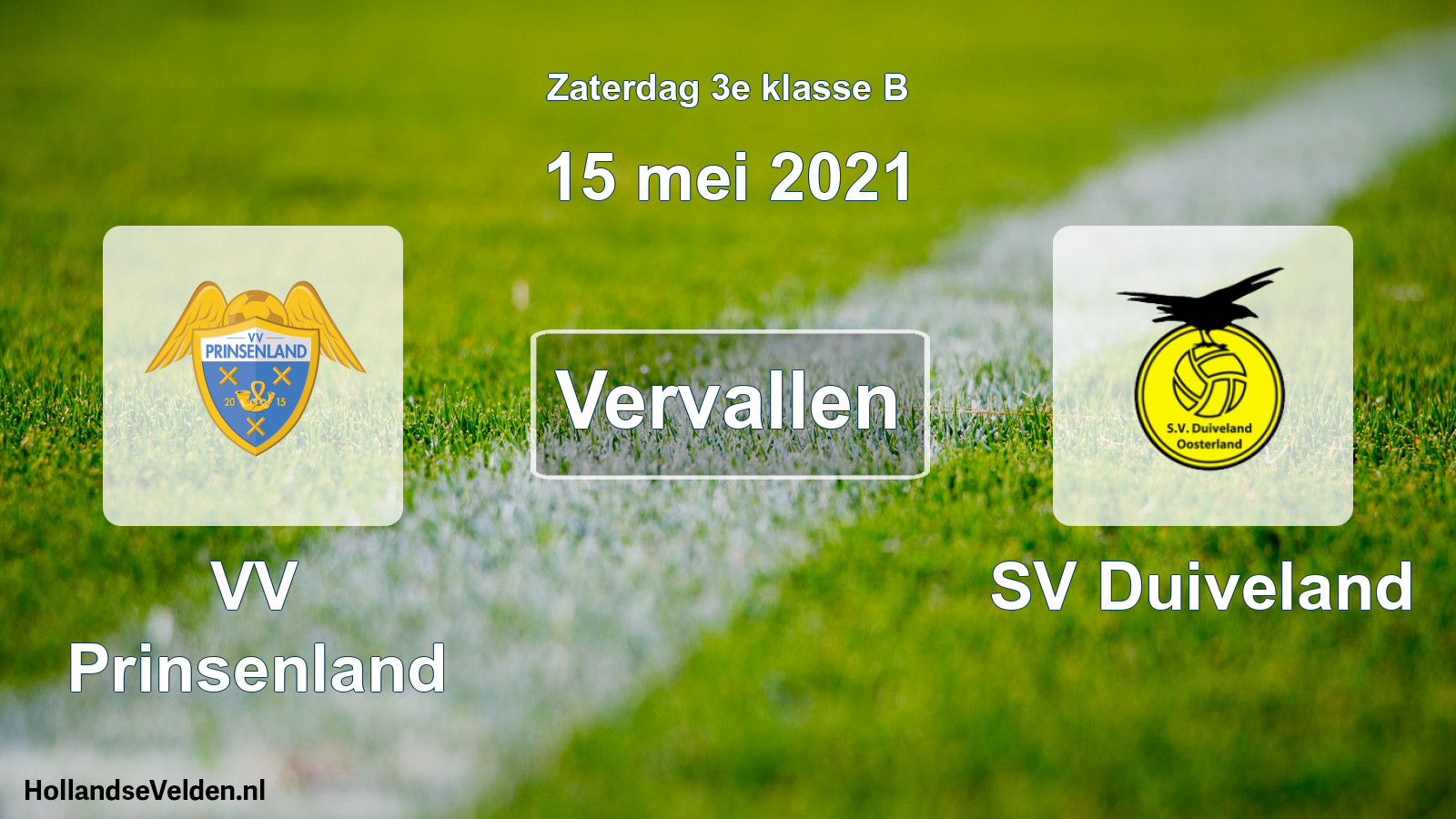 Scheduled Match: VV Prinsenland - SV Duiveland (15 May 2021)