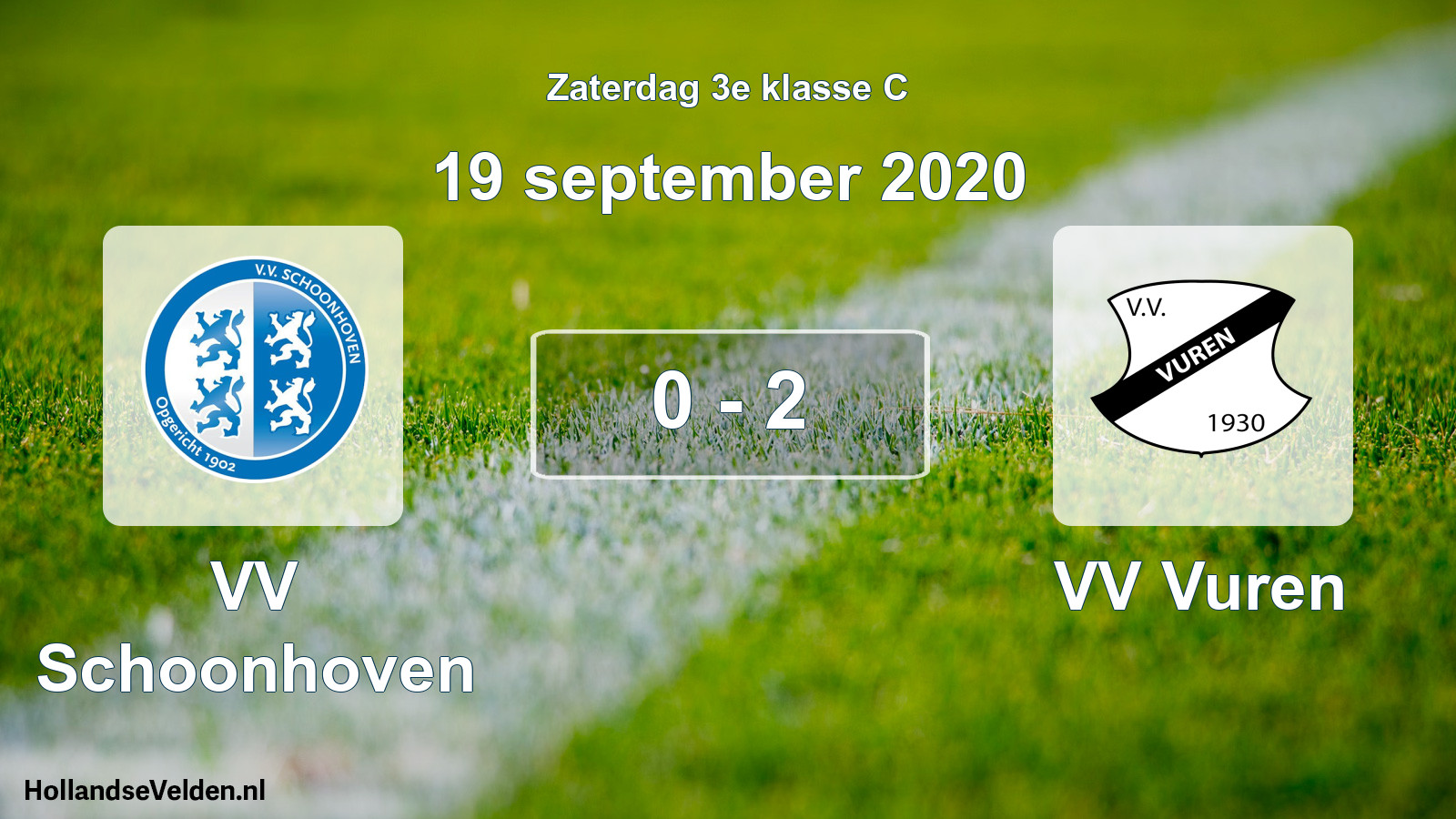 Total number of matches played: VV Schoonhoven - VV Vuren 0 - 2 (19 September 2020)