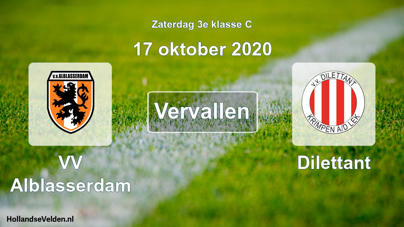 Scheduled Match: VV Alblasserdam - Dilettant (17 October 2020)