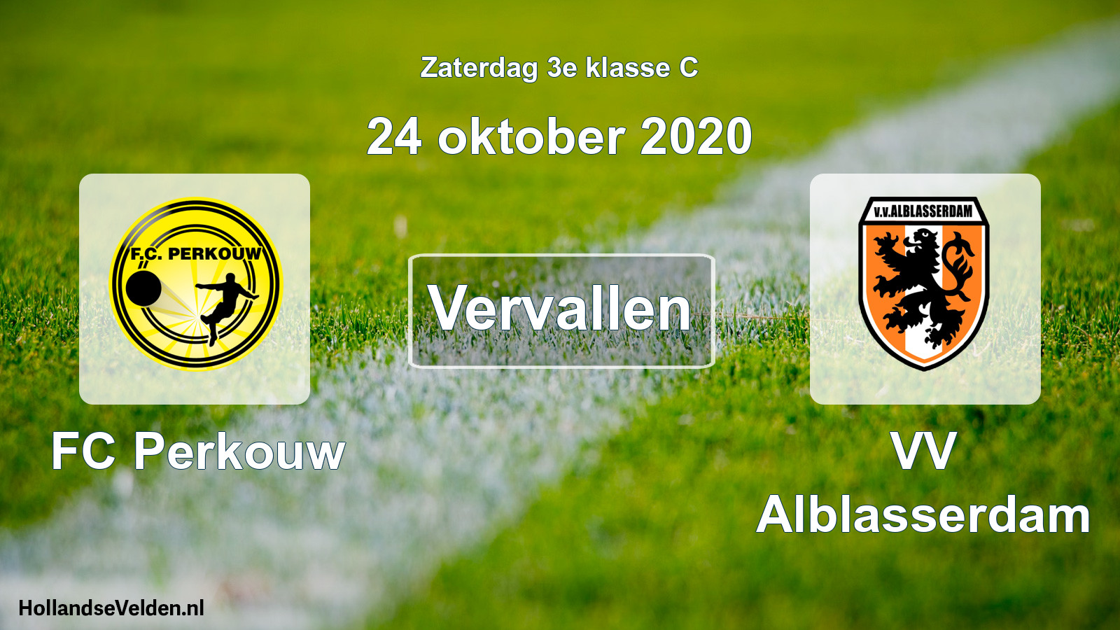 Scheduled Match: FC Perkouw - VV Alblasserdam (24 October 2020)