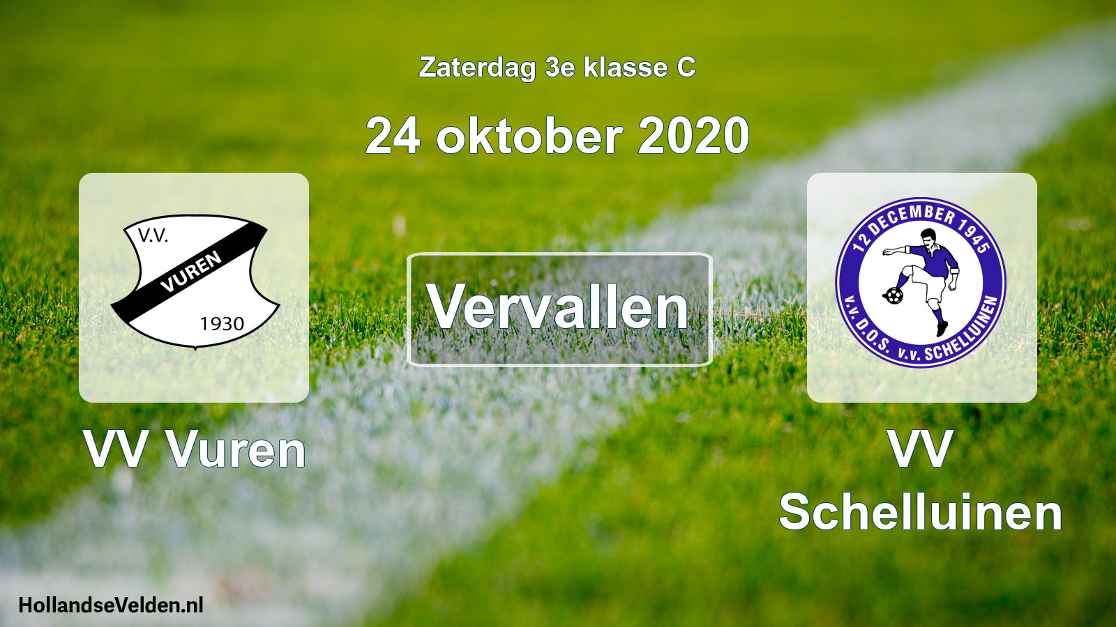 Scheduled Match: VV Vuren - VV Schelluinen (24 October 2020)