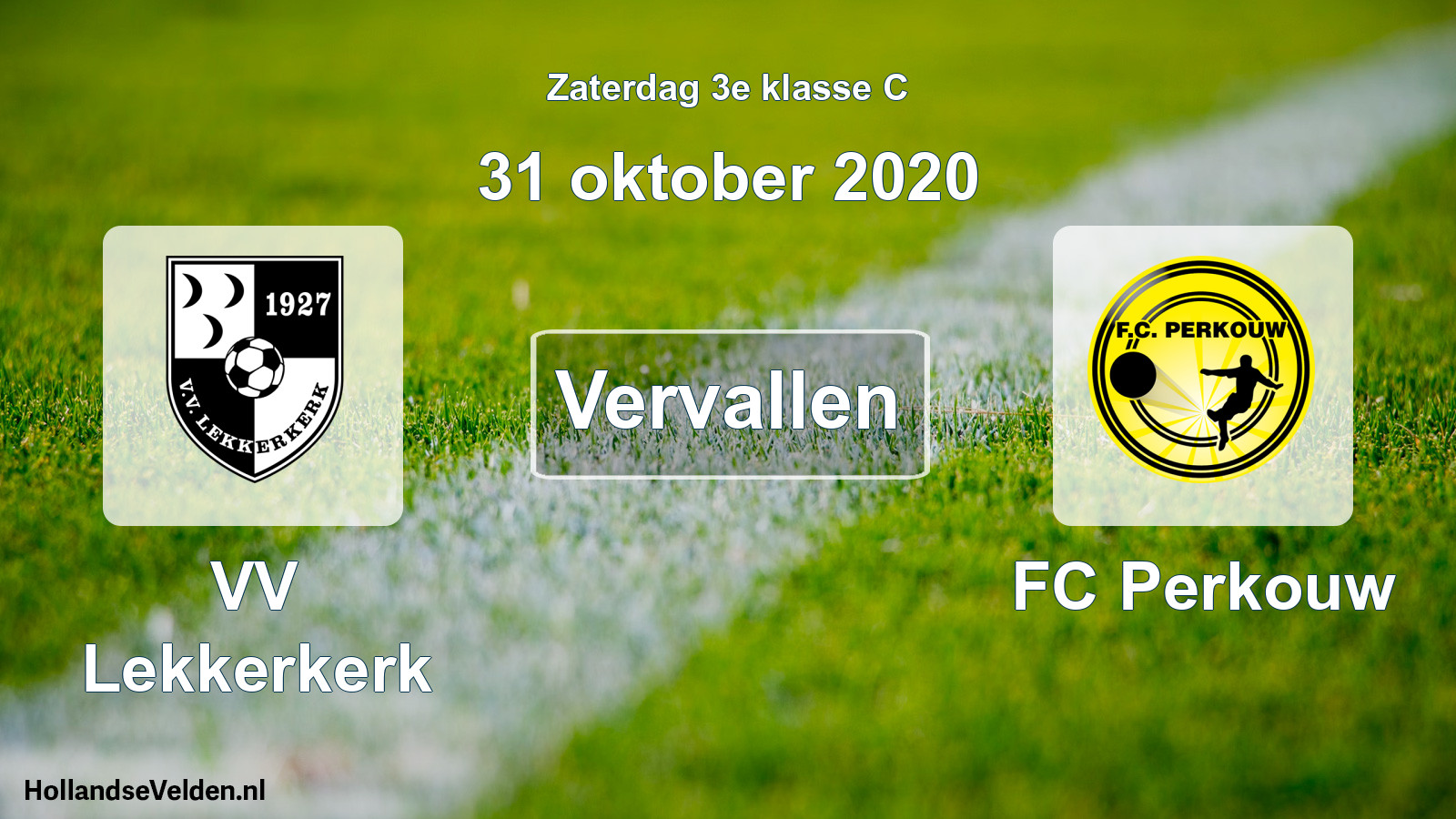 Scheduled Match: VV Lekkerkerk - FC Perkouw (31 October 2020)