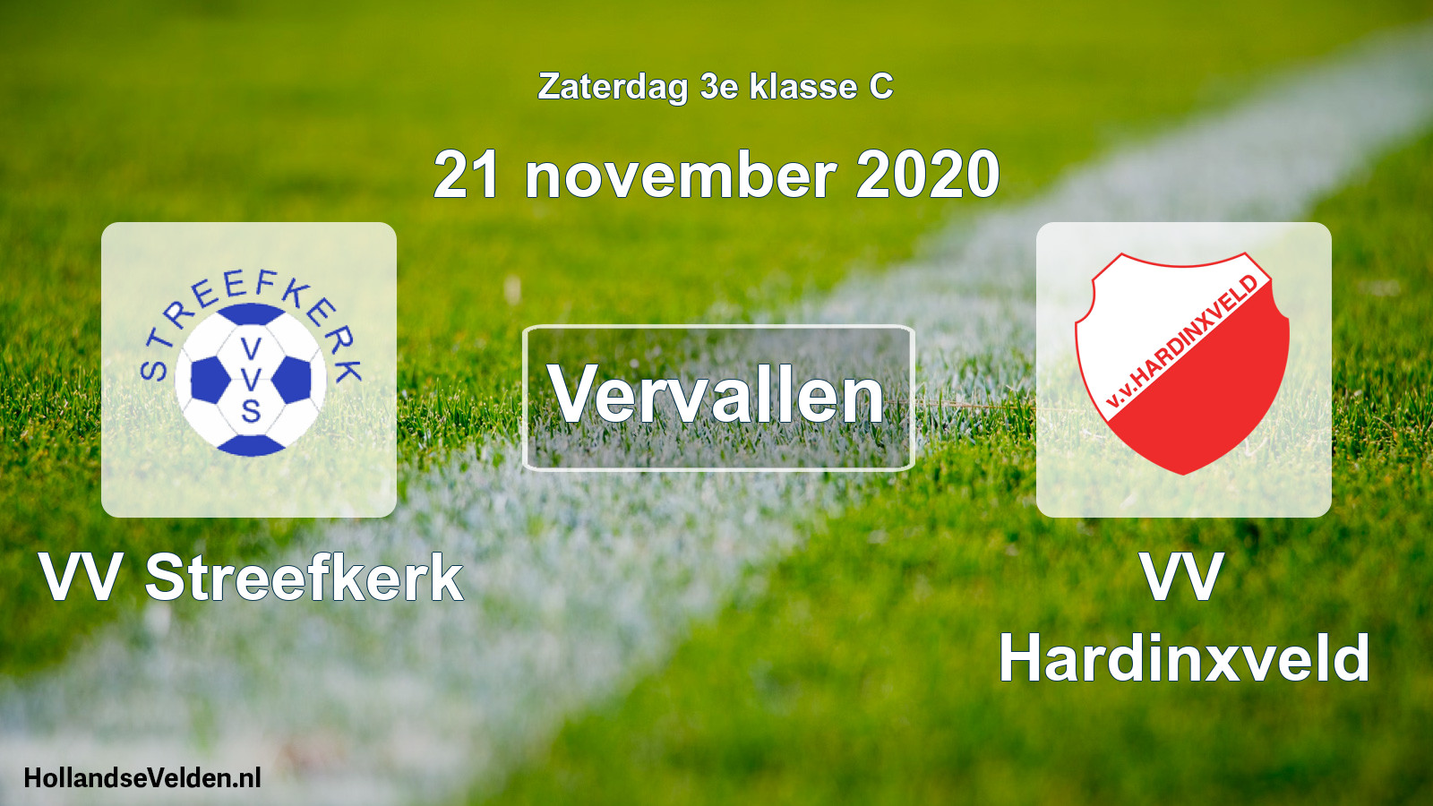 Scheduled Match: VV Streefkerk - VV Hardinxveld (21 November 2020)