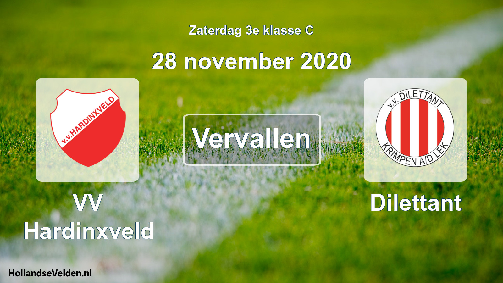 Scheduled Match: VV Hardinxveld - Dilettant (28 November 2020)
