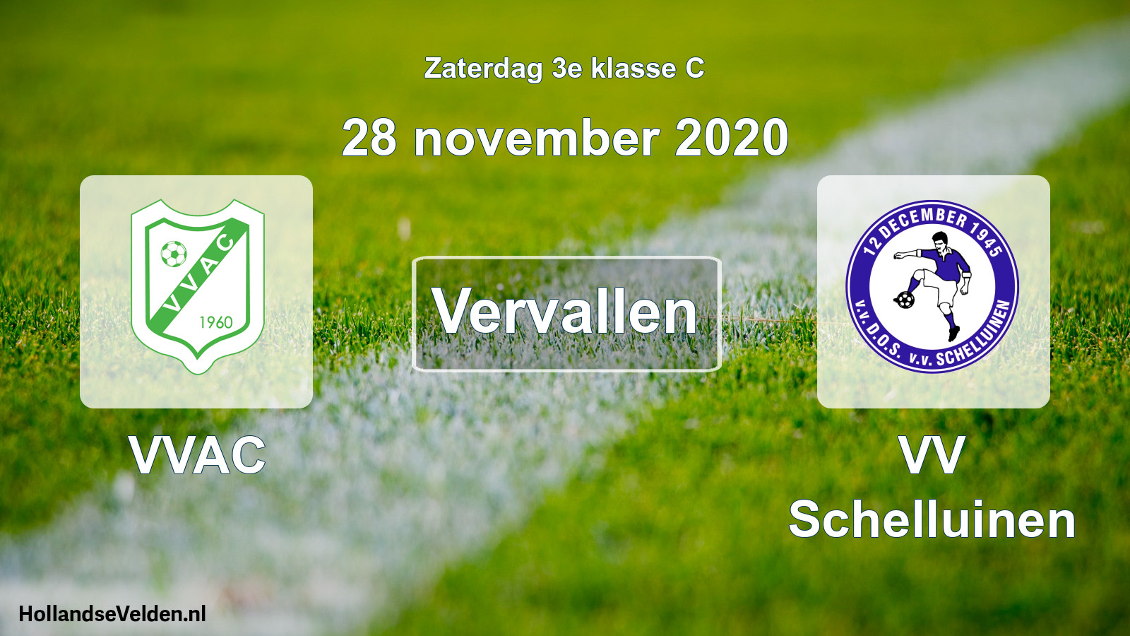 Scheduled Match: VVAC - VV Schelluinen (28 November 2020)