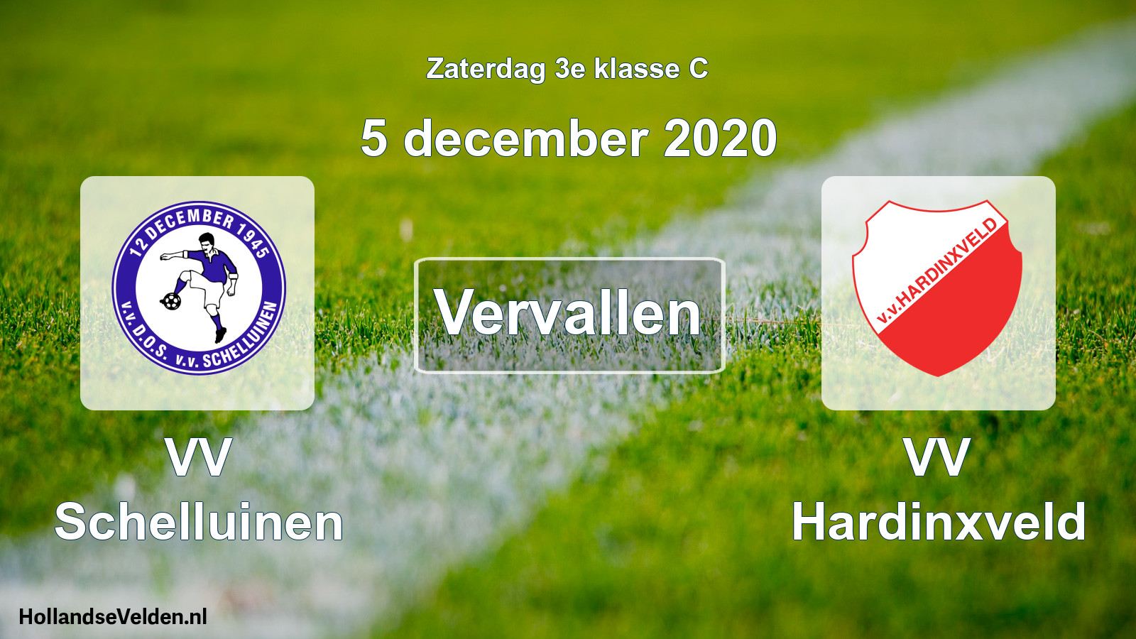 Scheduled Match: VV Schelluinen - VV Hardinxveld (5 December 2020)