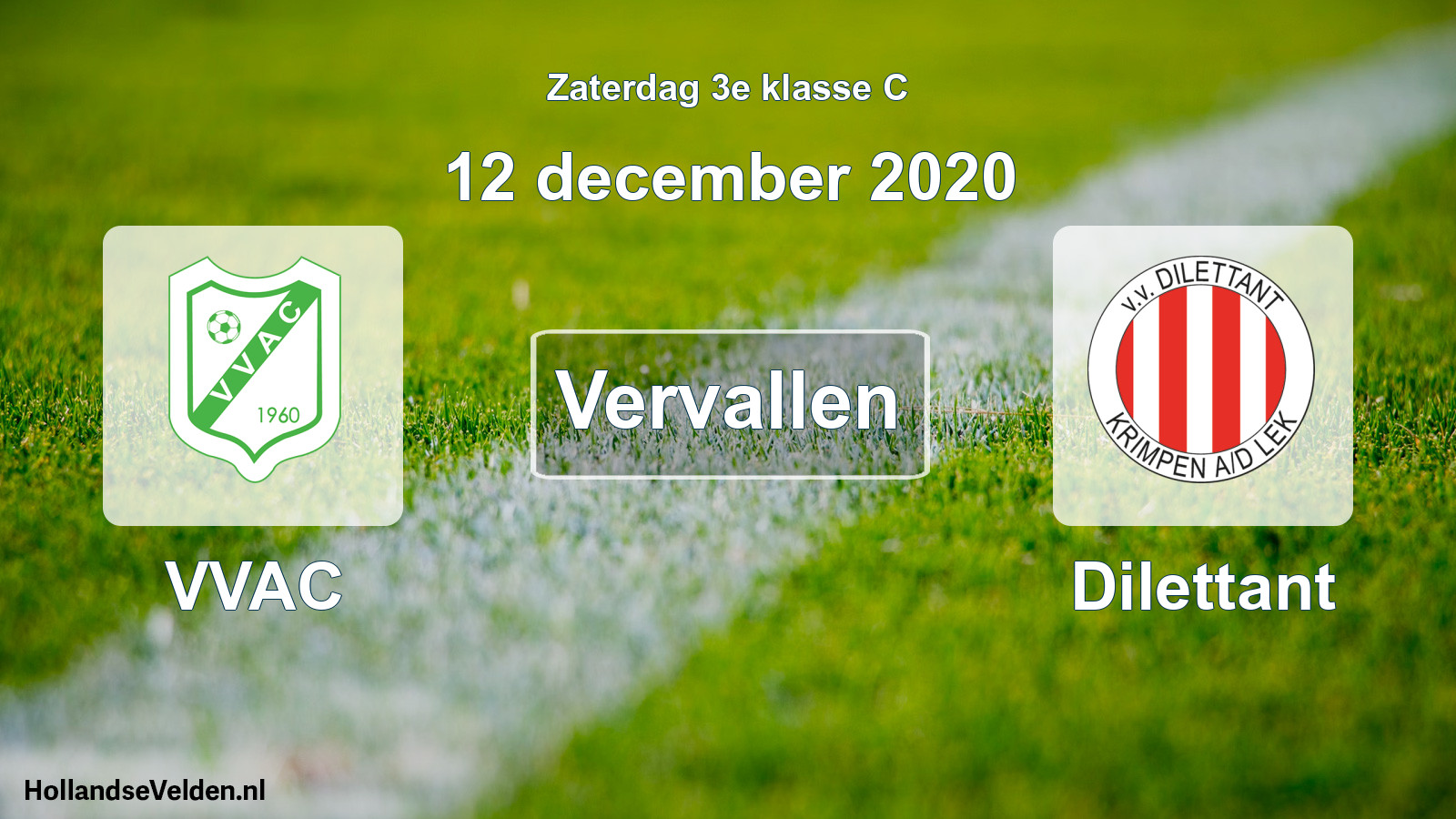 Scheduled Match: VVAC - Dilettant (12 December 2020)