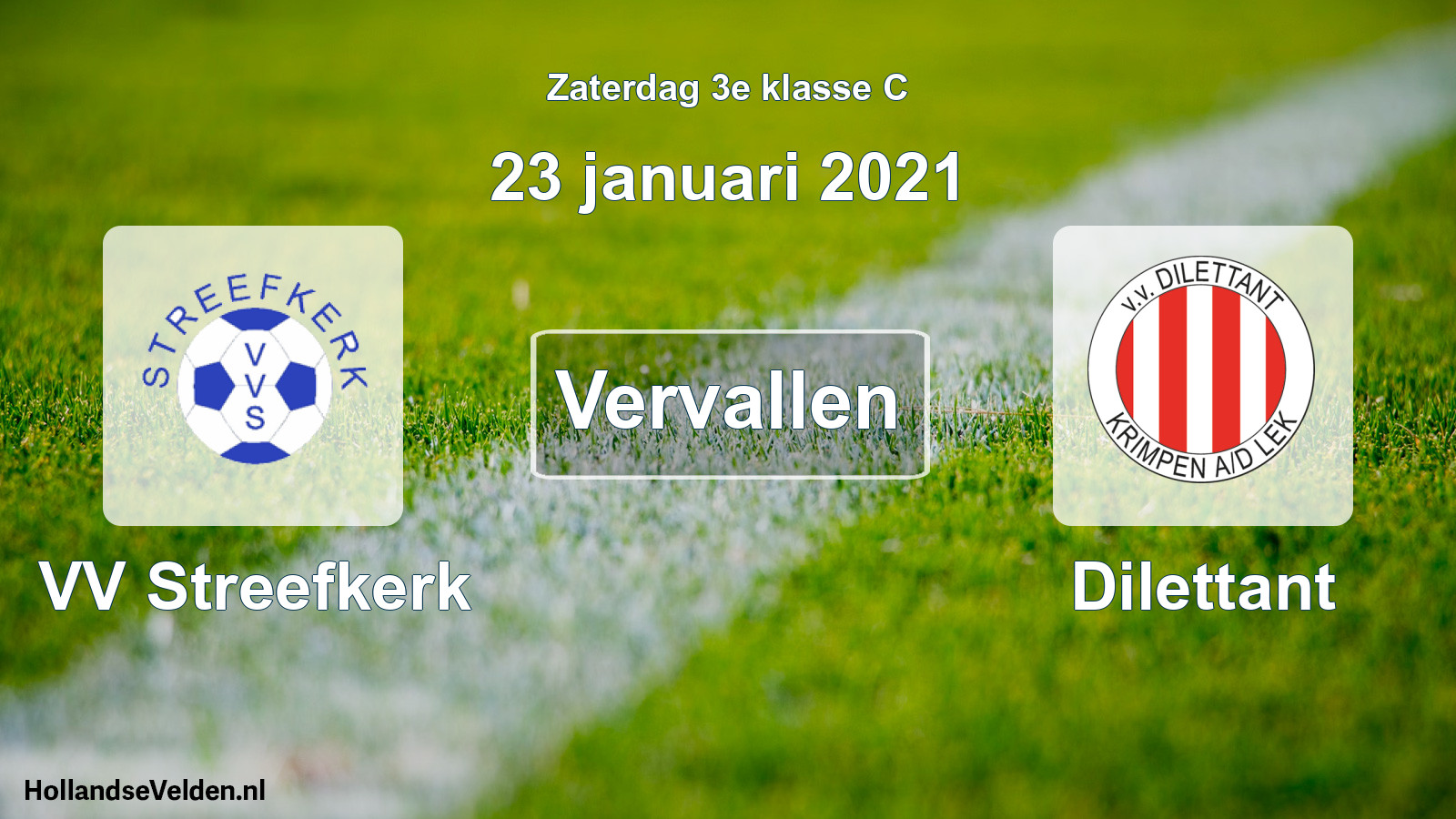 Scheduled Match: VV Streefkerk - Dilettant (23 January 2021)