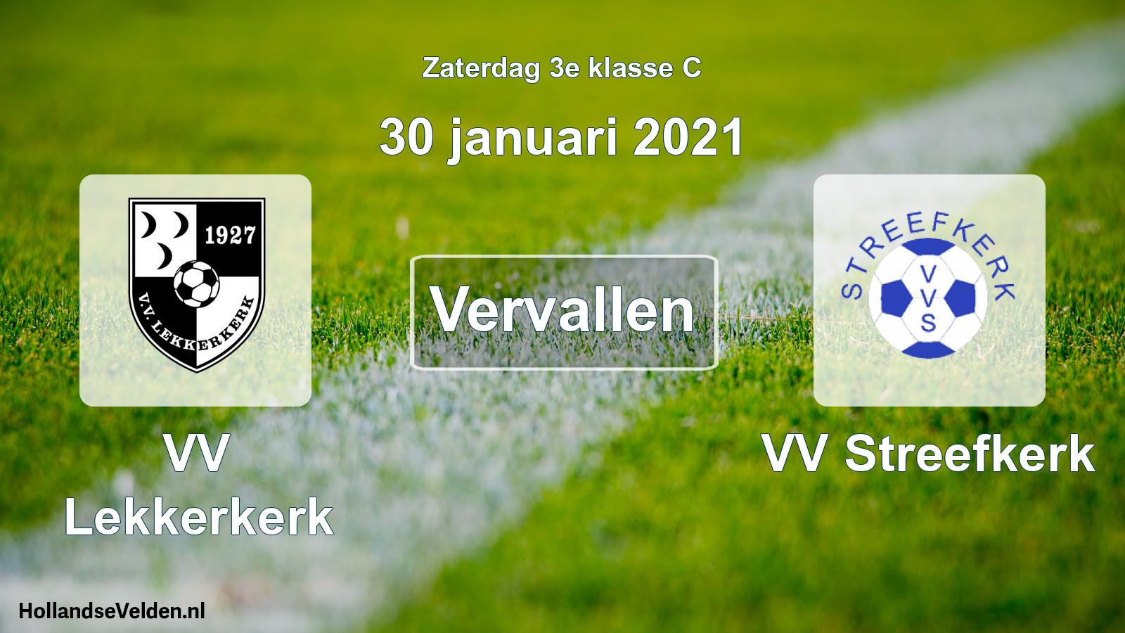 Scheduled Match: VV Lekkerkerk - VV Streefkerk (30 January 2021)