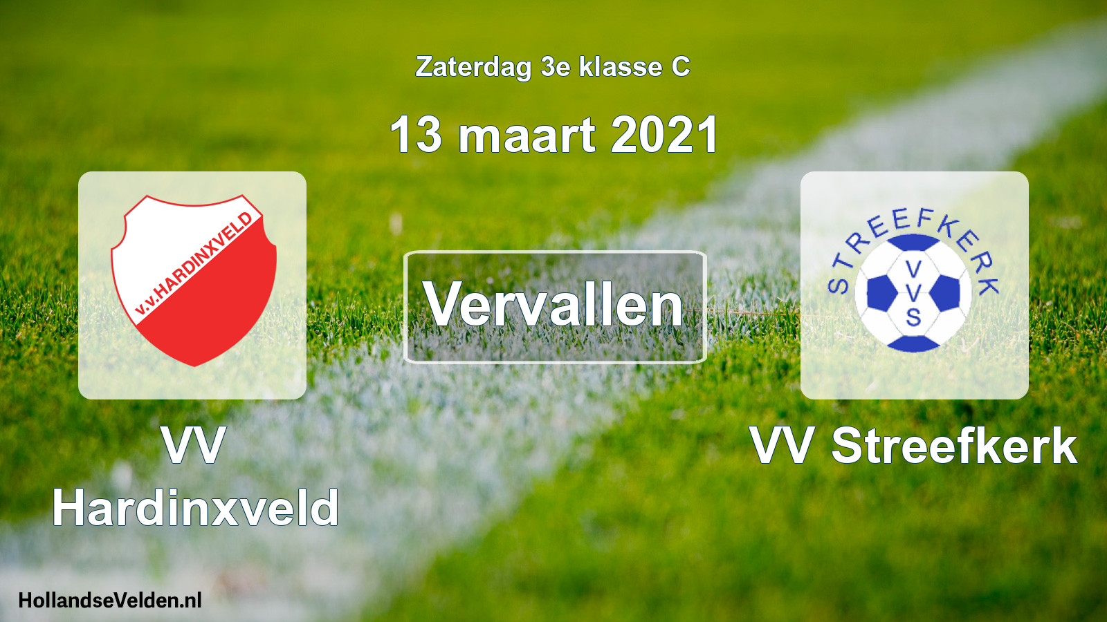 Scheduled Match: VV Hardinxveld - VV Streefkerk (13 March 2021)