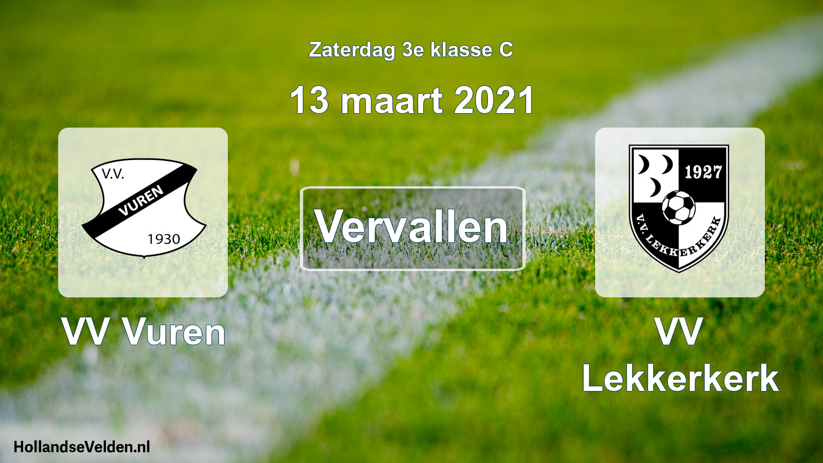 Scheduled Match: VV Vuren - VV Lekkerkerk (13 March 2021)