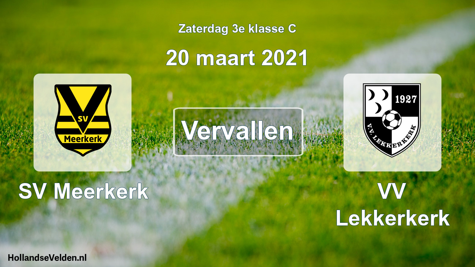 Scheduled Match: SV Meerkerk - VV Lekkerkerk (20 March 2021)