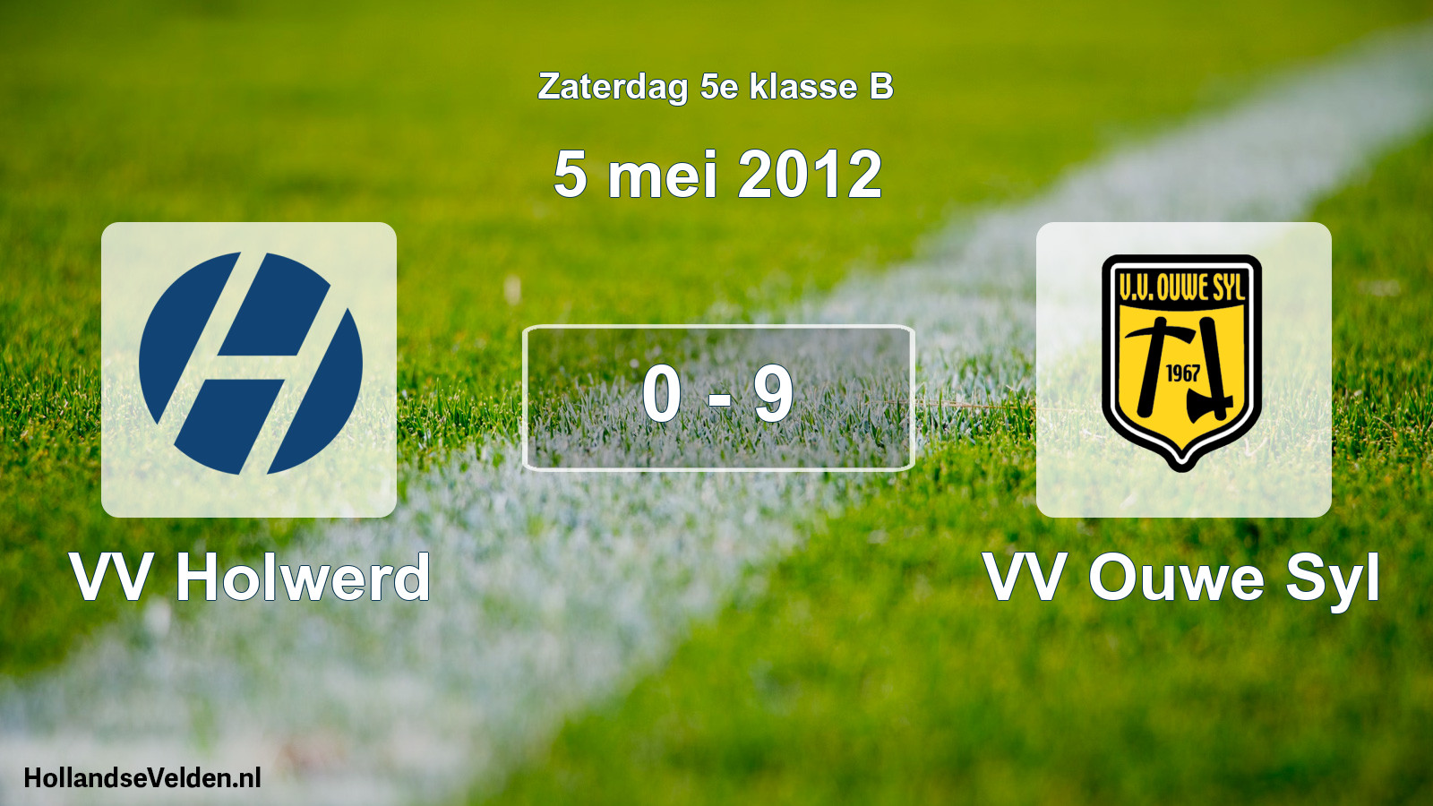 Total number of matches played: VV Holwerd - VV Ouwe Syl 0 - 9 (5 May 2012)