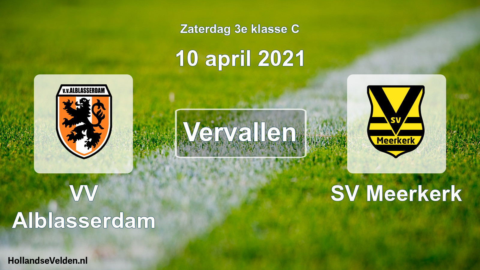 Scheduled Match: VV Alblasserdam - SV Meerkerk (10 April 2021)