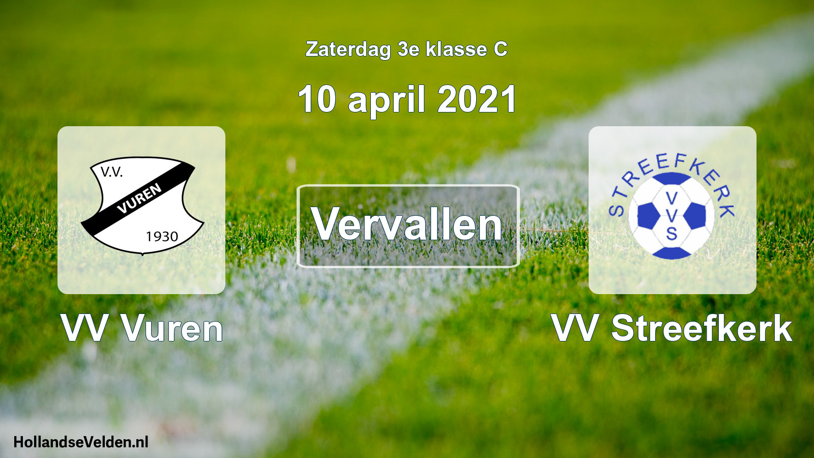Scheduled Match: VV Vuren - VV Streefkerk (10 April 2021)