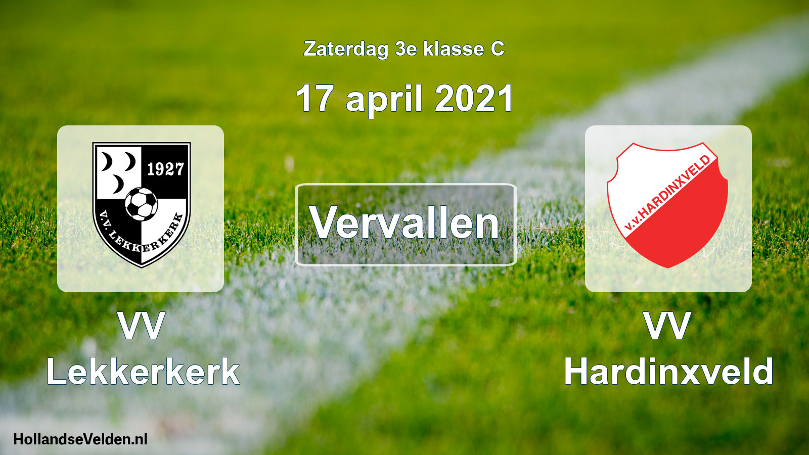 Scheduled Match: VV Lekkerkerk - VV Hardinxveld (17 April 2021)