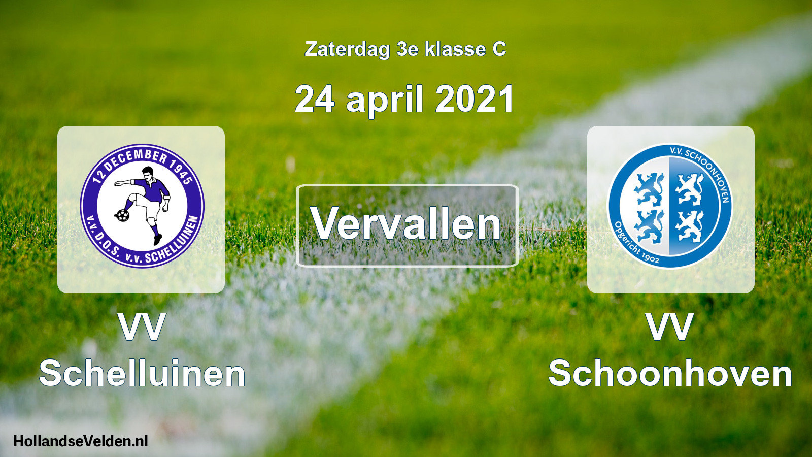 Scheduled Match: VV Schelluinen - VV Schoonhoven (24 April 2021)