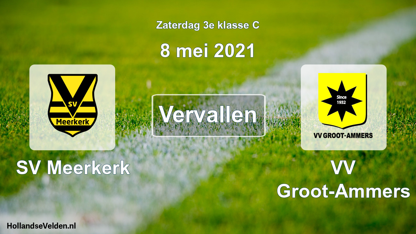 Scheduled Match: SV Meerkerk - VV Groot-Ammers (8 May 2021)