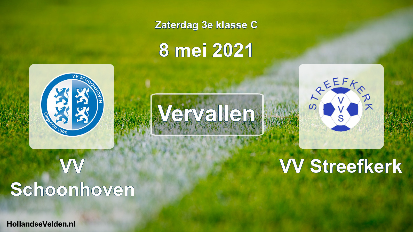Scheduled Match: VV Schoonhoven - VV Streefkerk (8 May 2021)