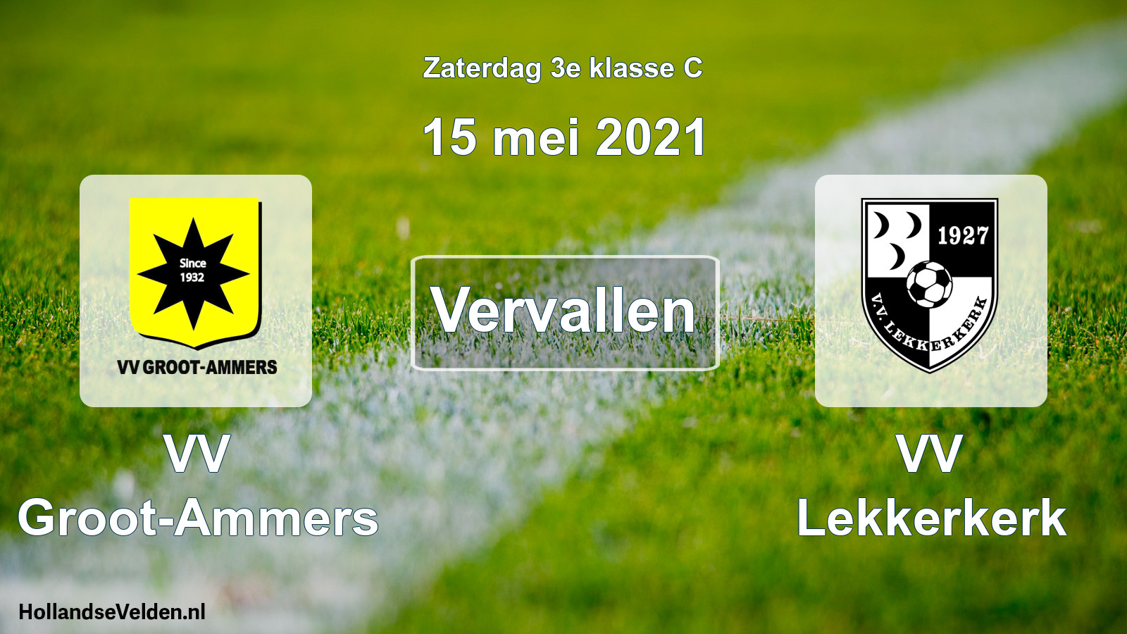 Scheduled Match: VV Groot-Ammers - VV Lekkerkerk (15 May 2021)