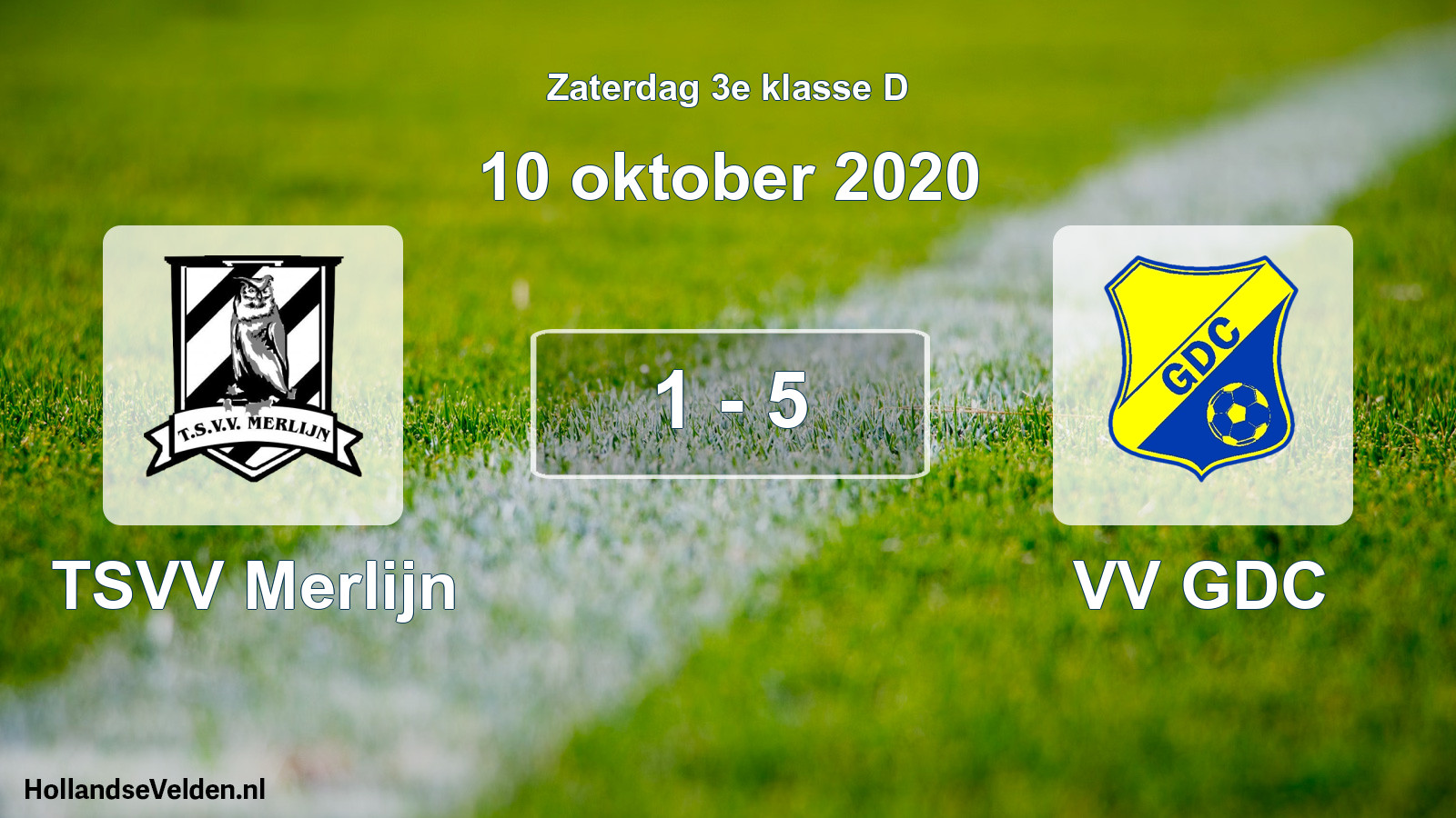 Total number of matches played: TSVV Merlijn - VV GDC 1 - 5 (10 October 2020)