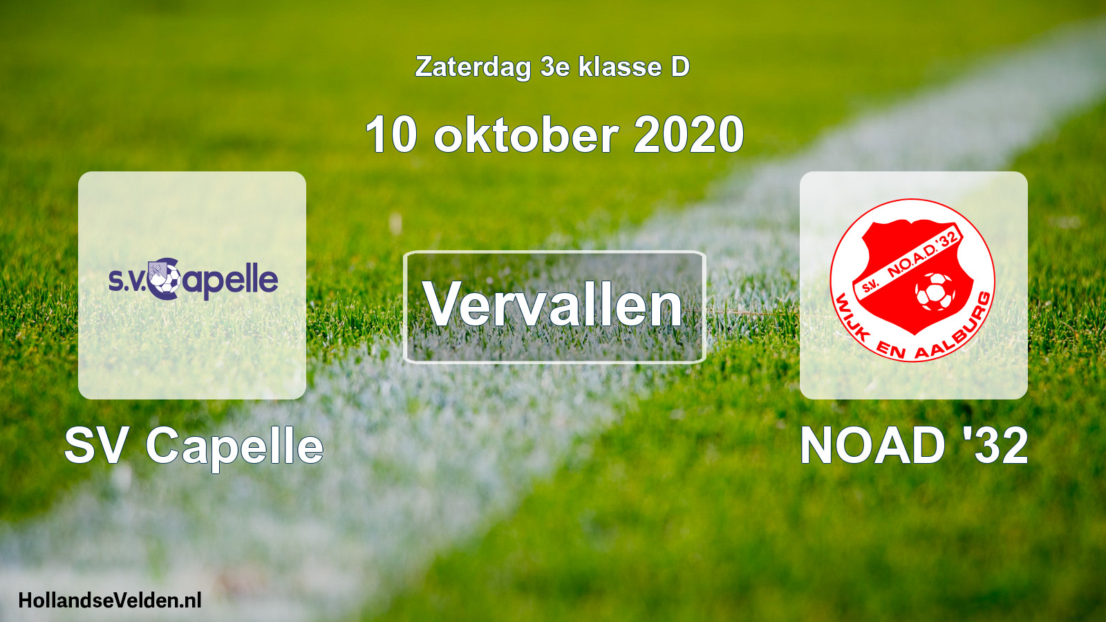 Scheduled Match: SV Capelle - NOAD '32 (10 October 2020)