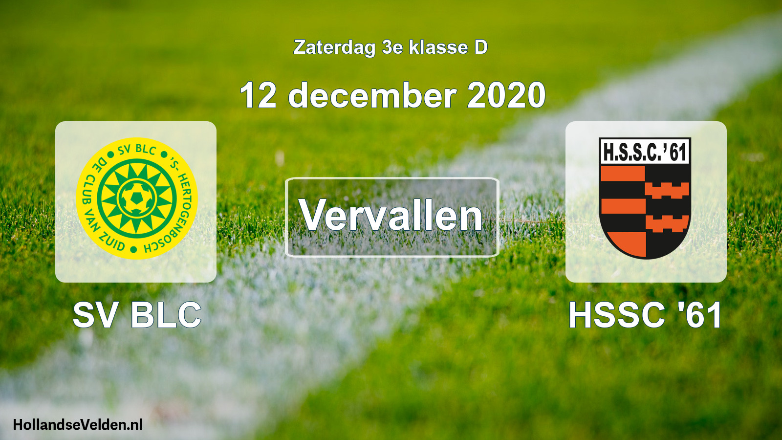 Scheduled Match: SV BLC - HSSC '61 (12 December 2020)