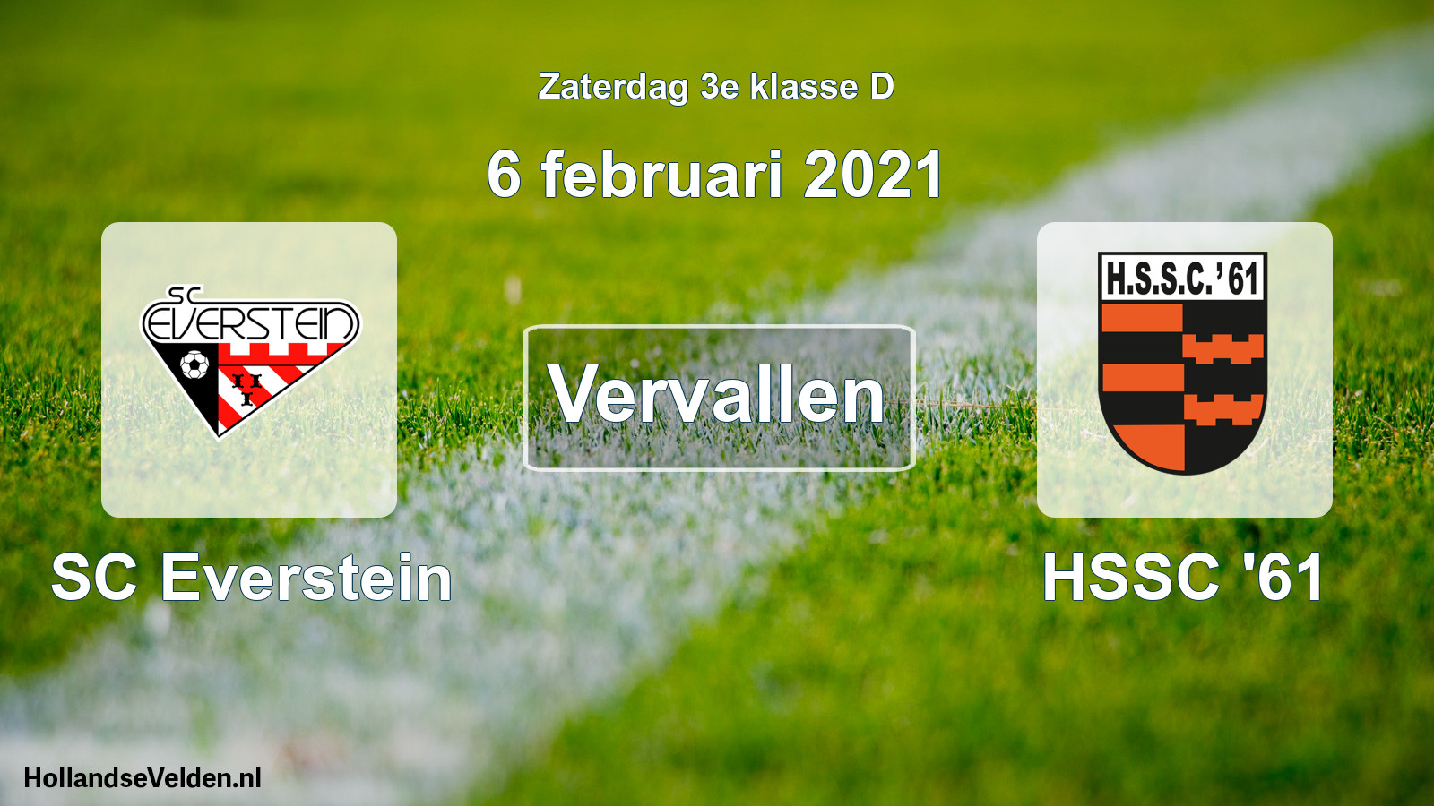 Scheduled Match: SC Everstein - HSSC '61 (6 February 2021)