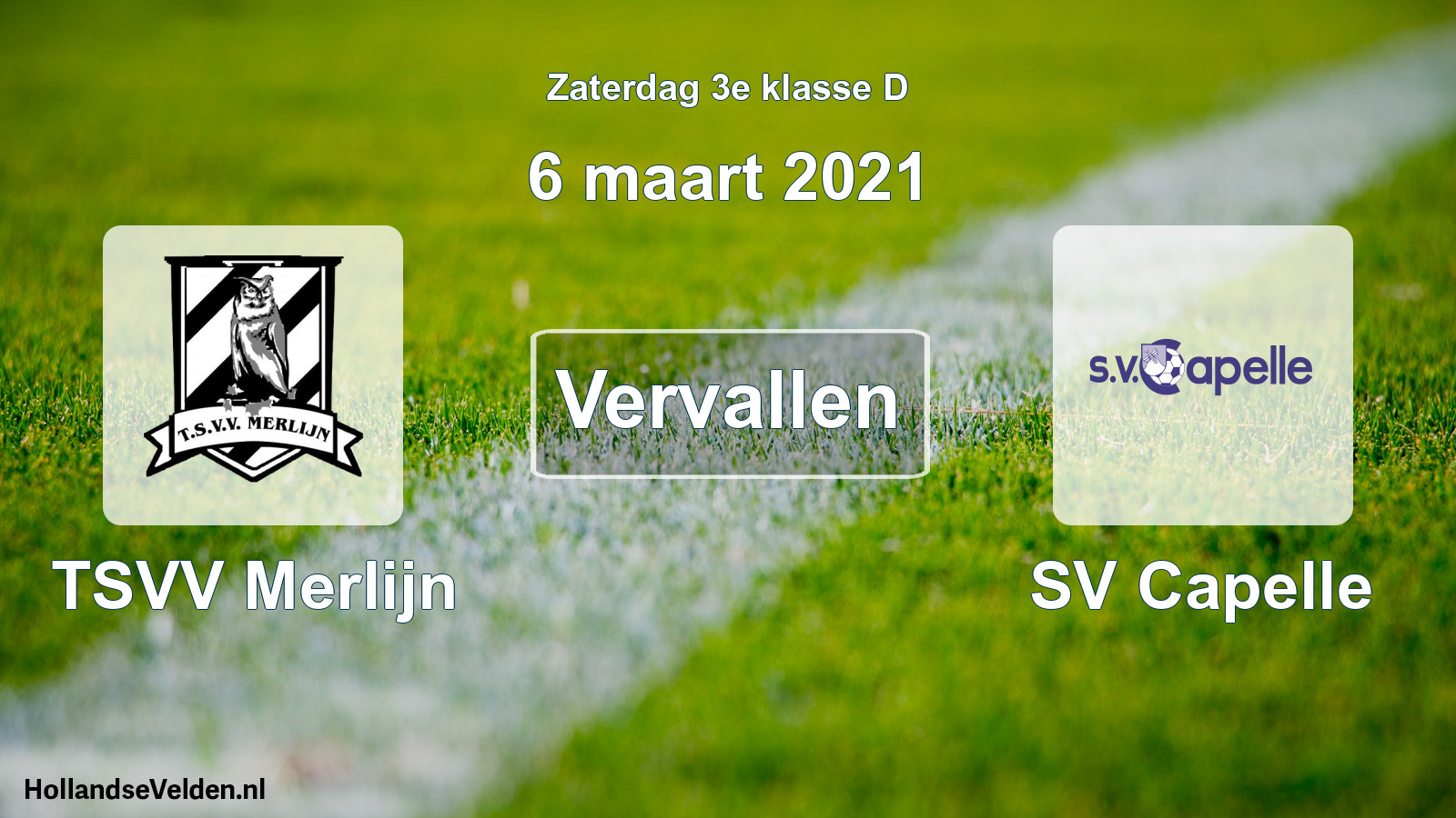 Scheduled Match: TSVV Merlijn - SV Capelle (6 March 2021)