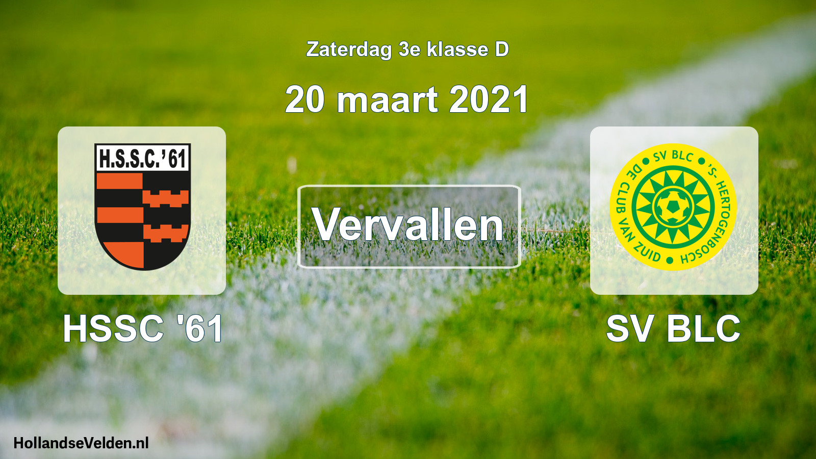 Scheduled Match: HSSC '61 - SV BLC (20 March 2021)