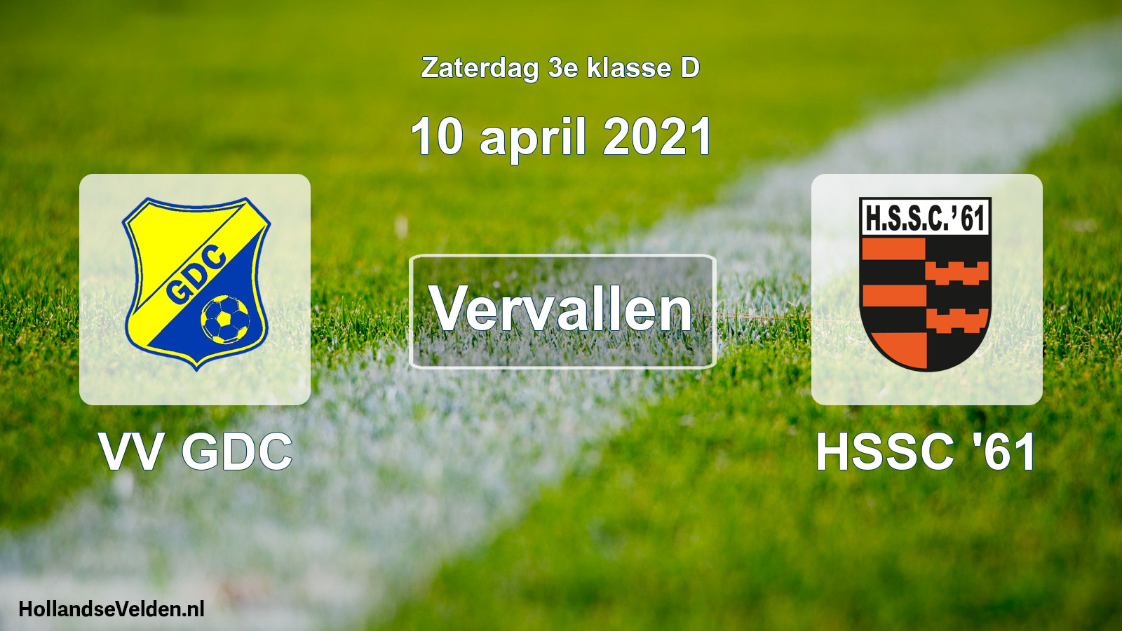 Scheduled Match: VV GDC - HSSC '61 (10 April 2021)