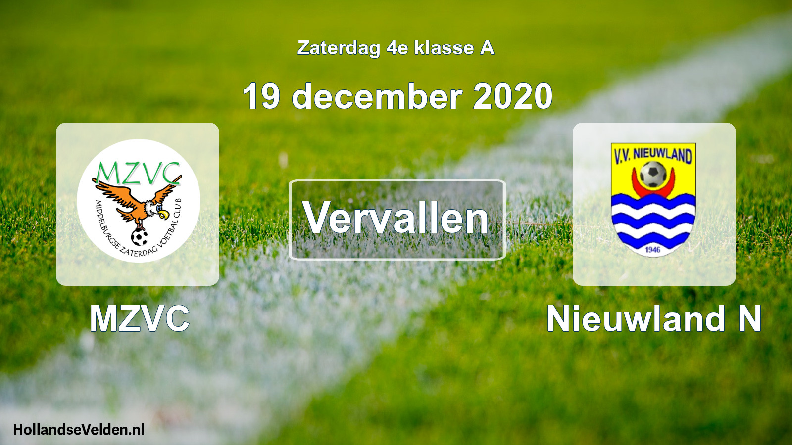 Scheduled Match: MZVC - Nieuwland N (19 December 2020)
