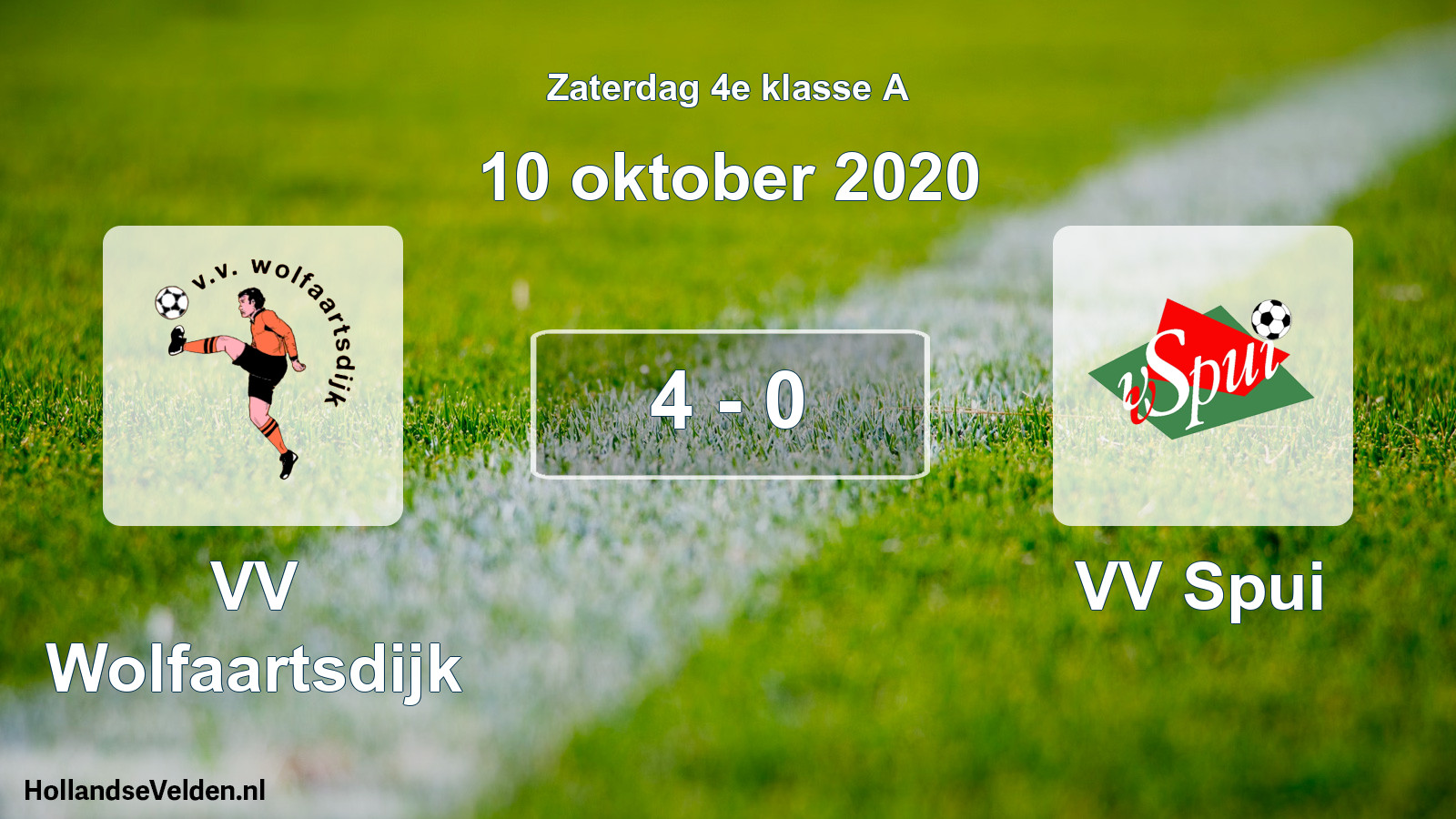 Total number of matches played: VV Wolfaartsdijk - VV Spui 4 - 0 (10 October 2020)