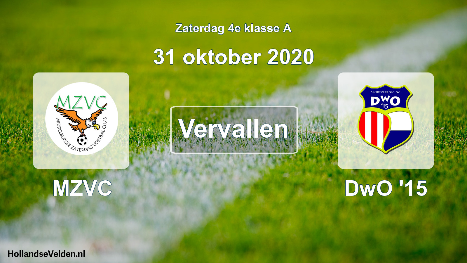Scheduled Match: MZVC - DwO '15 (31 October 2020)