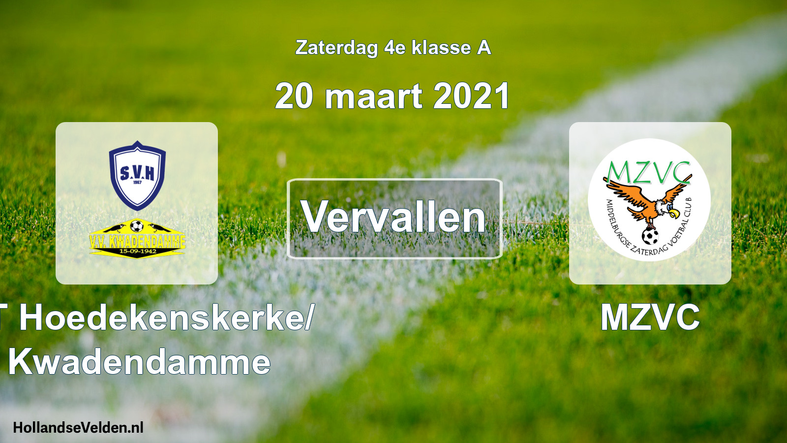 Scheduled Match: ST Hoedekenskerke/ Kwadendamme - MZVC (20 March 2021)