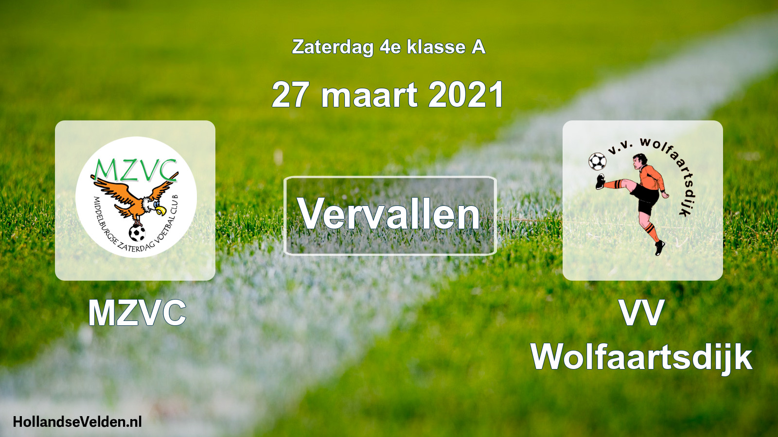 Scheduled Match: MZVC - VV Wolfaartsdijk (27 March 2021)