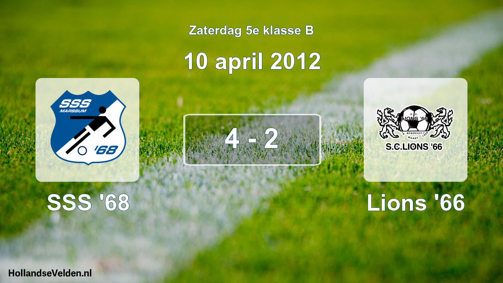 Total number of matches played: SSS '68 - Lions '66 4 - 2 (10 April 2012)