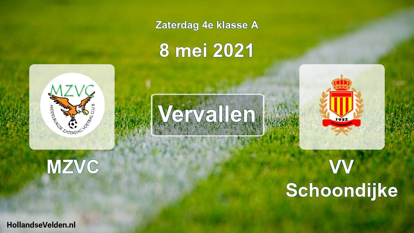Scheduled Match: MZVC - VV Schoondijke (8 May 2021)