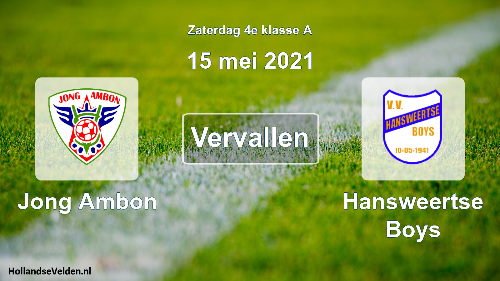 Scheduled Match: Jong Ambon - Hansweertse Boys (15 May 2021)
