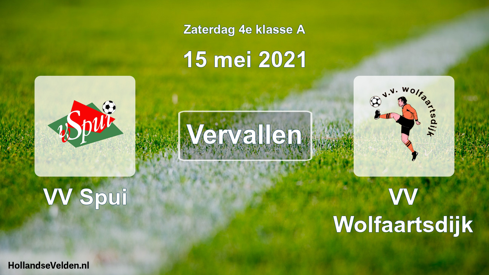 Scheduled Match: VV Spui - VV Wolfaartsdijk (15 May 2021)