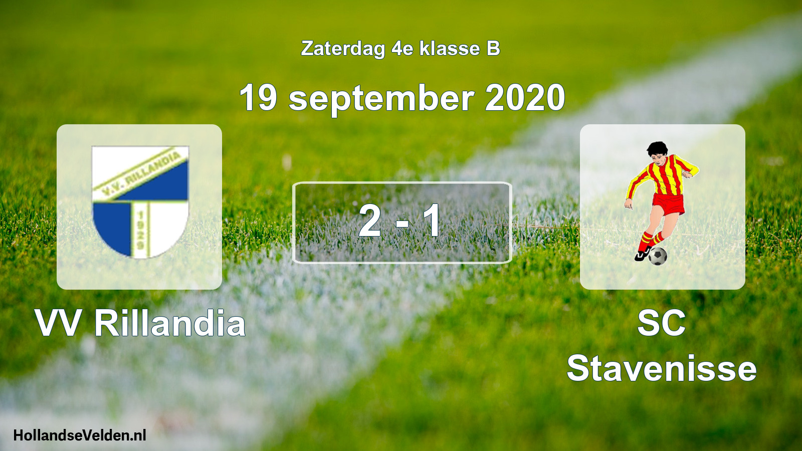 Total number of matches played: VV Rillandia - SC Stavenisse 2 - 1 (19 September 2020)