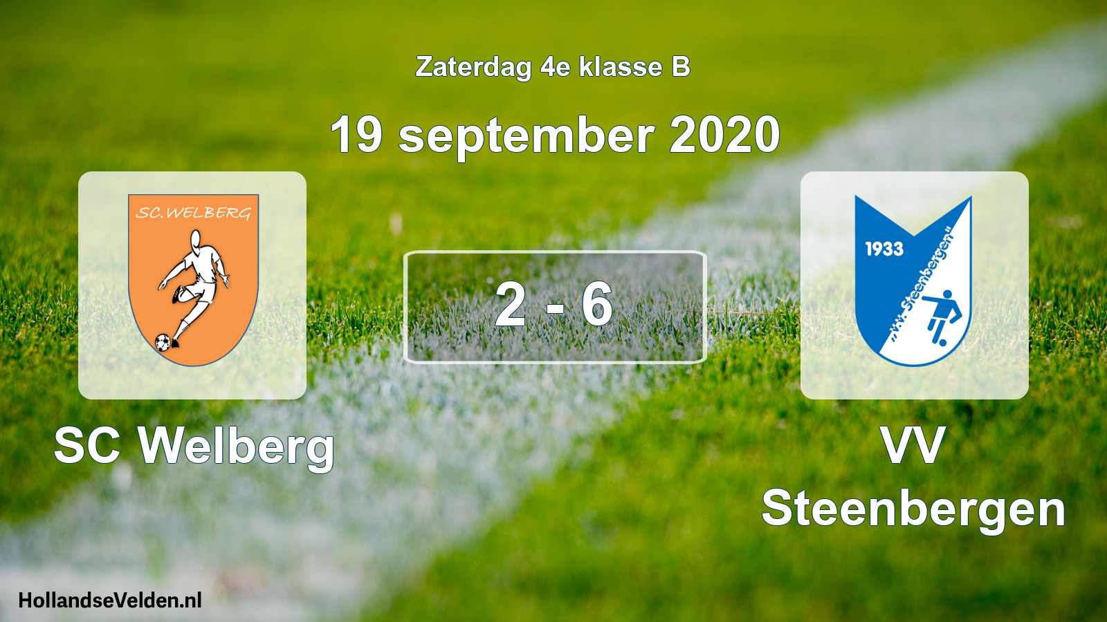 Total number of matches played: SC Welberg - VV Steenbergen 2 - 6 (19 September 2020)