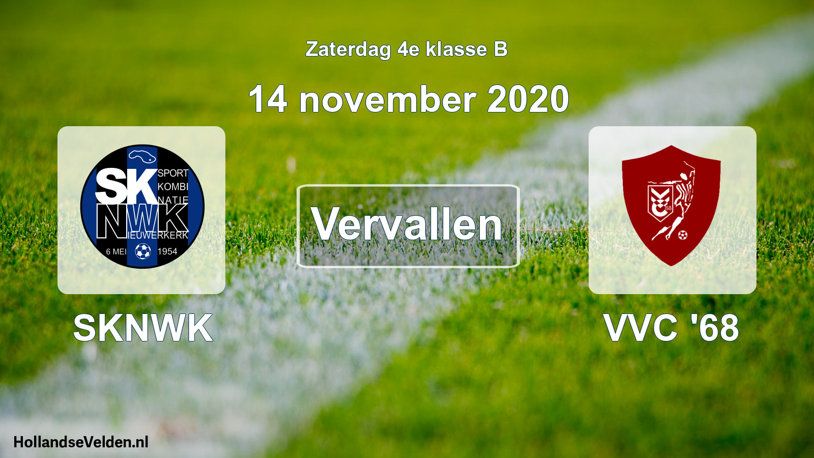 Scheduled Match: SKNWK - VVC '68 (14 November 2020)