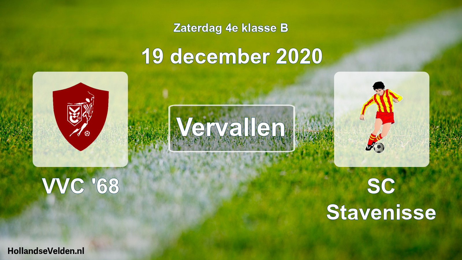 Scheduled Match: VVC '68 - SC Stavenisse (19 December 2020)