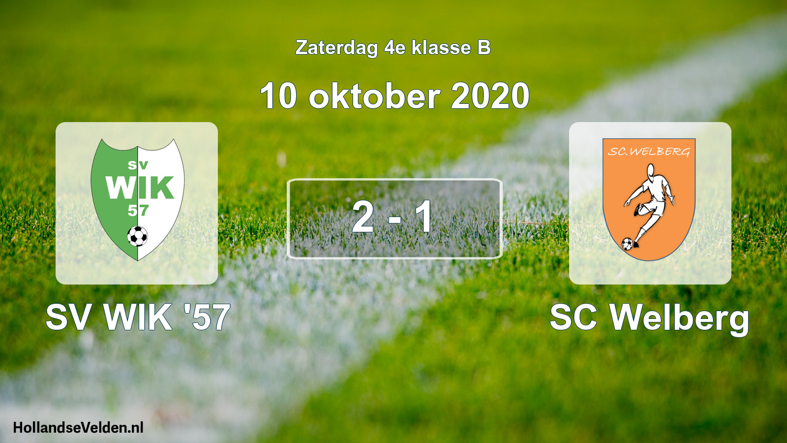 Total number of matches played: SV WIK '57 - SC Welberg 2 - 1 (10 October 2020)