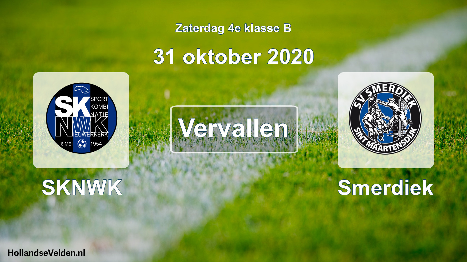 Scheduled Match: SKNWK - Smerdiek (31 October 2020)