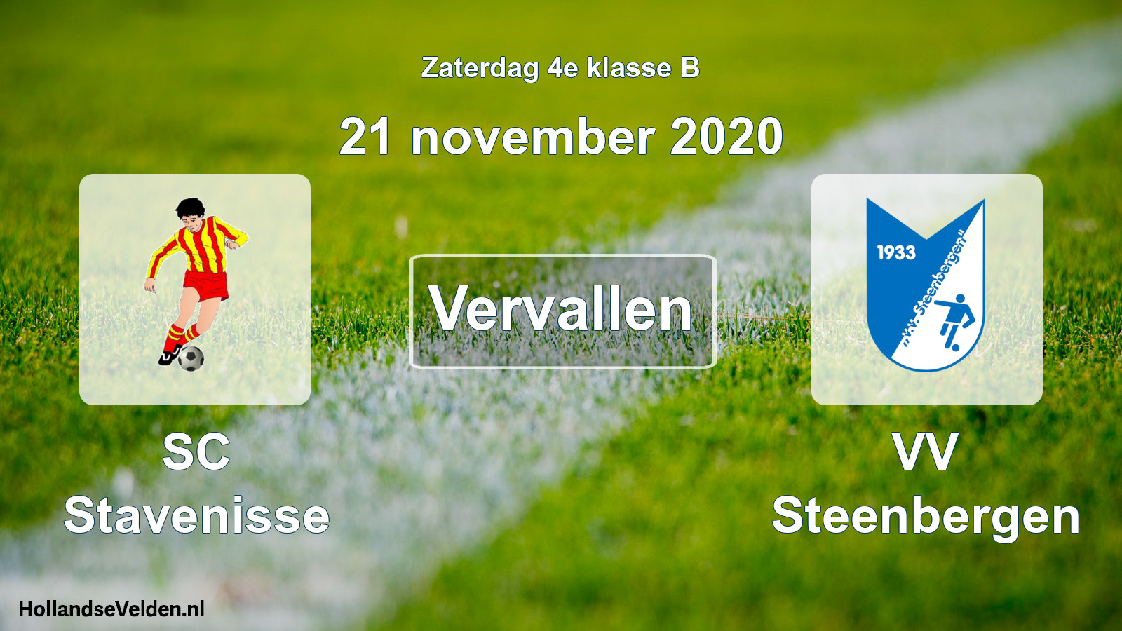 Scheduled Match: SC Stavenisse - VV Steenbergen (21 November 2020)